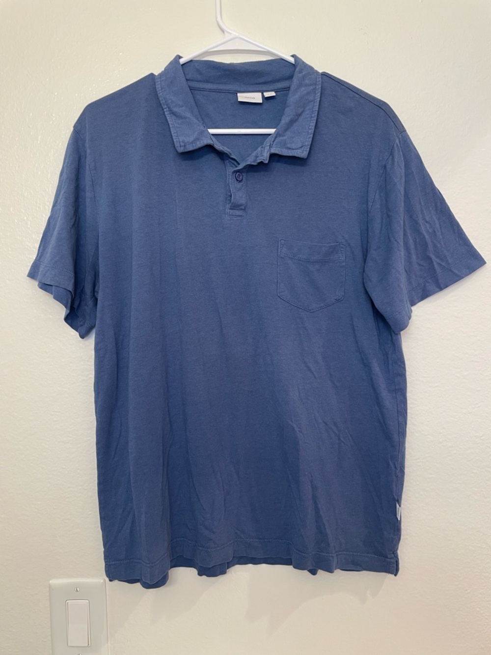 Onia Men’s Cotton Textured Knit Polo Size L